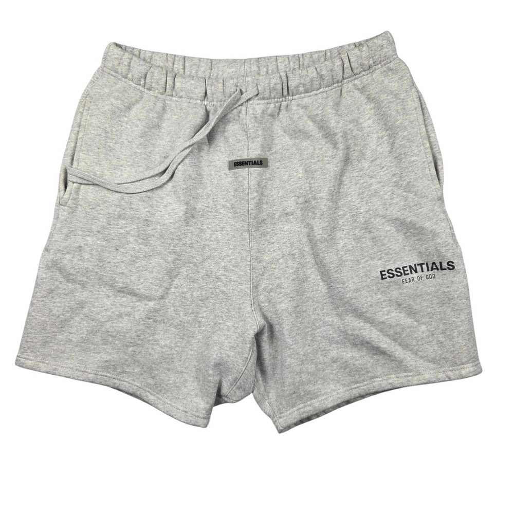 Fear of God Essentials Sweat Shorts Mens Large Grey Excellent Fleece Drawstring
